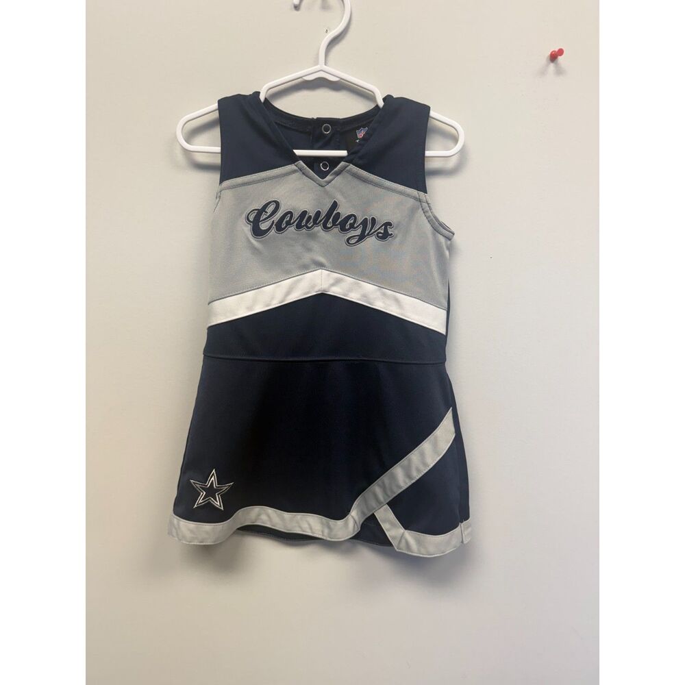 Dallas Cowboys Girls Cheerleader Dress 3T NFL Team Apparel Navy Silver